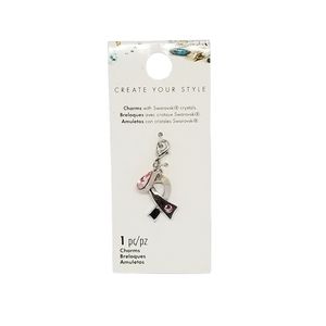 Create your Style Charm with Swarovski Crystal - Breast Cancer Awareness
